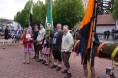 Maibaum 2019: Kolping-Fahne und -Banner
